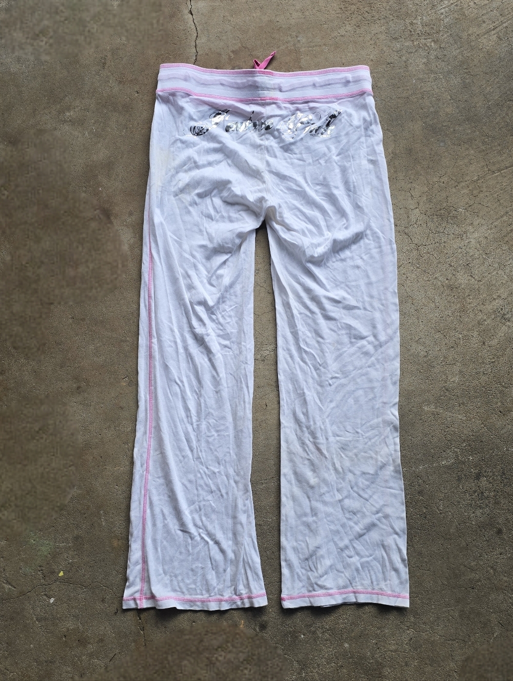 Vintage Y2k Victoria Secret Pink J’ADORE Script Spellout Jog Sweatpants Track M